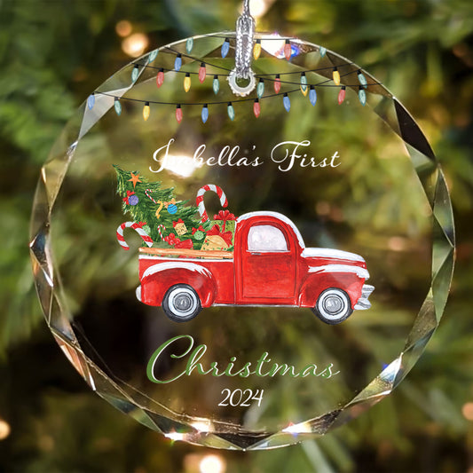 Baby's 1st Christmas Glass Ornament