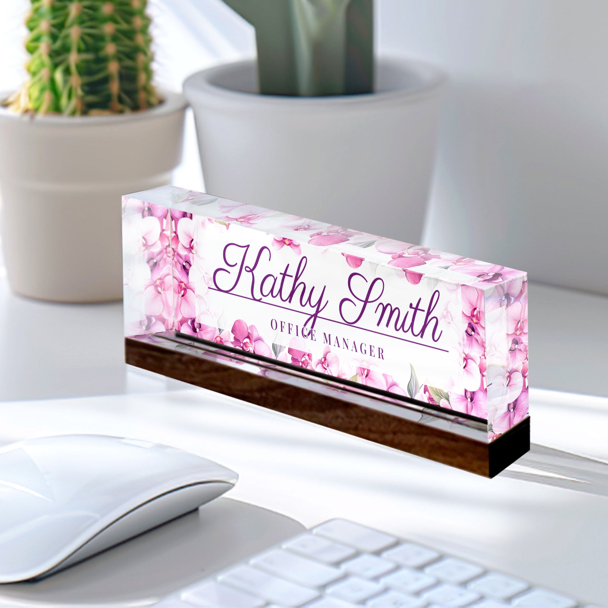 Custom Acrylic Name Plate For Desk