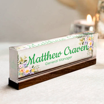 Custom Acrylic Name Plate For Desk