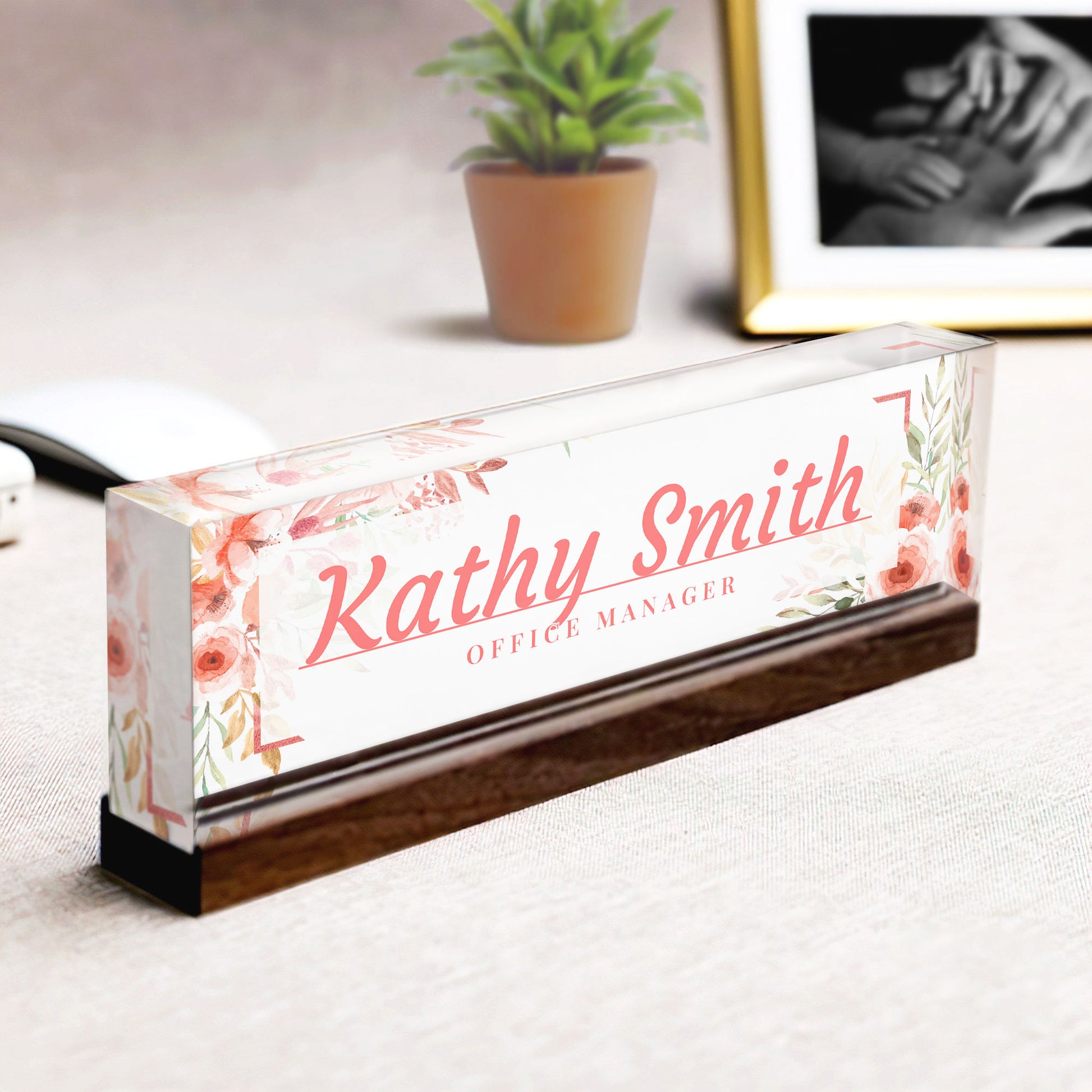 Custom Acrylic Name Plate For Desk