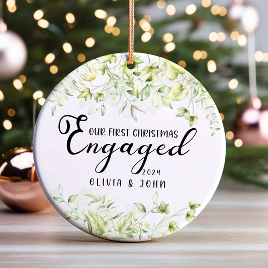 Custom Couple Ornament Gift, Ornament Engagement Gift For Newly Engaged Couple CX03-45