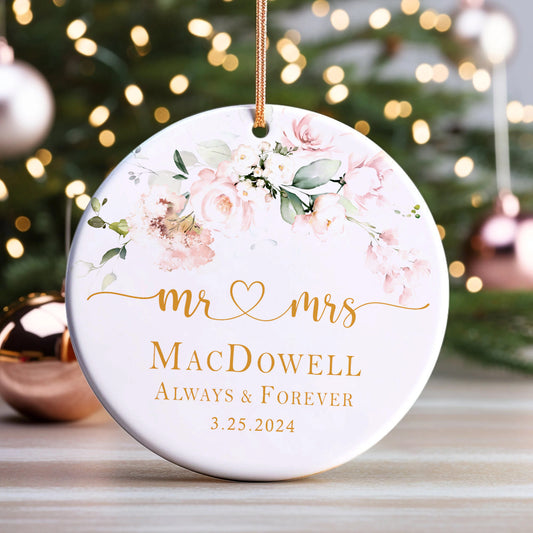 Custom First Christmas Couple Ornament