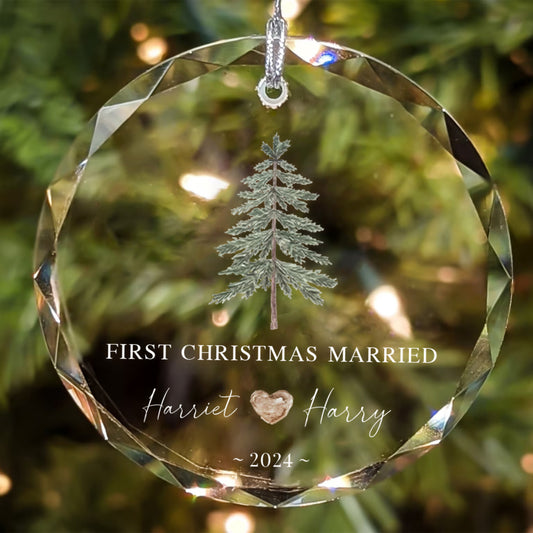 Custom Wedding Christmas Tree Ornament