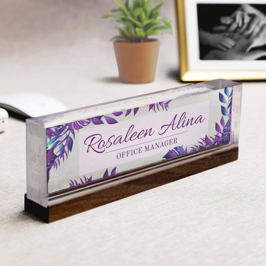 Personalized Acrylic Desk Name Plate