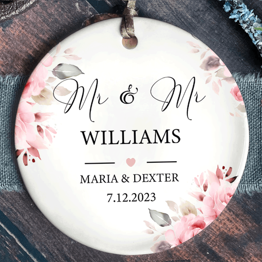 Personalized First Christmas Married Keepsake - Wedding Christmas Gift 2024, Our First Christmas Ornament CX05-26