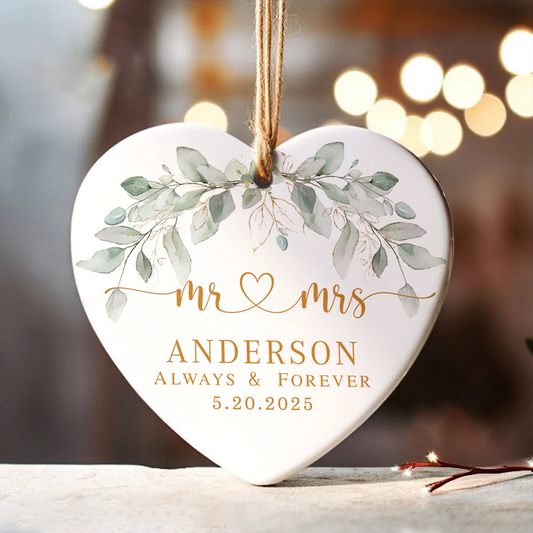 Personalized First Christmas Married Ornament