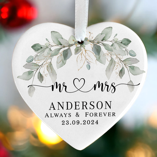 Personalized First Christmas Married Ornament