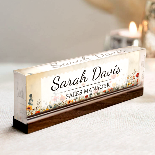 Personalized Name Plate Acrylic For Desk