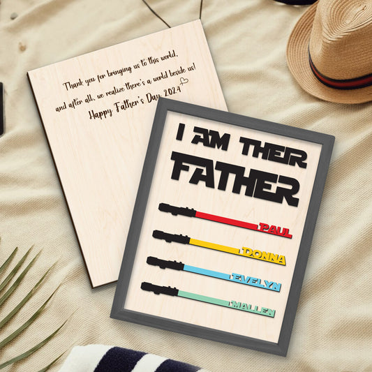 Personalized Plaques Dad Wooden Sign, I Am Their Father Dad Wooden Sign, Gift ideas for dad, Fathers Day Gift IA01