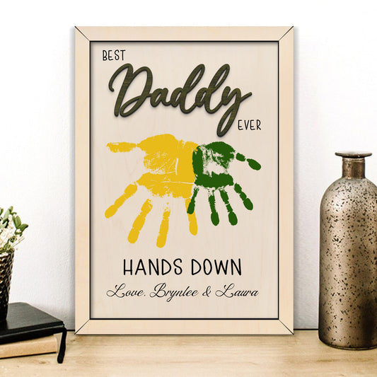 Personalized Fathers Handprint Sign