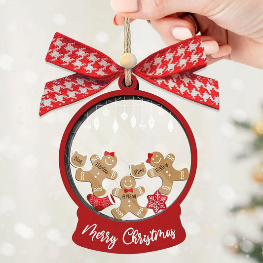 Personalized Gingerbread Family Ornament 2024