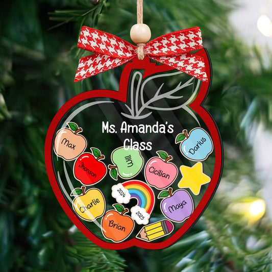 Personalized Teacher Christmas Ornament