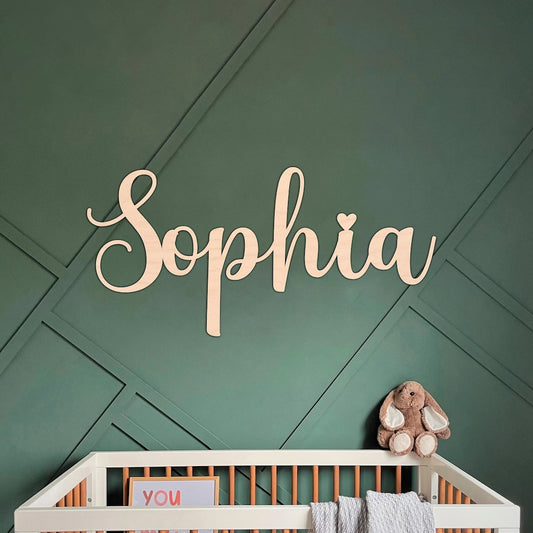 Custom Wooden Name Signs for Nursery - KindlyToys NA01